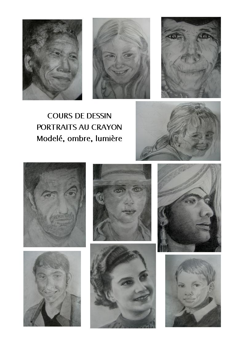 Portraits au crayon