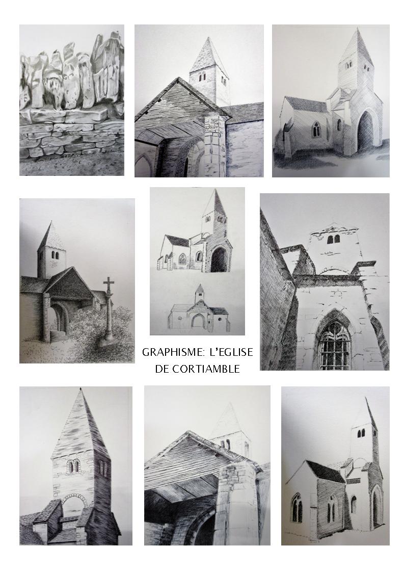 L'église de Cortiamble, graphisme